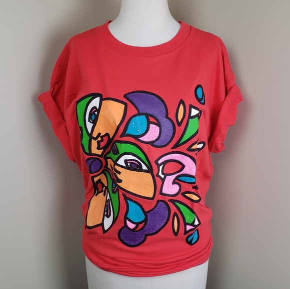 Danskin Tops - Vintage Danskin Modern Art Tee